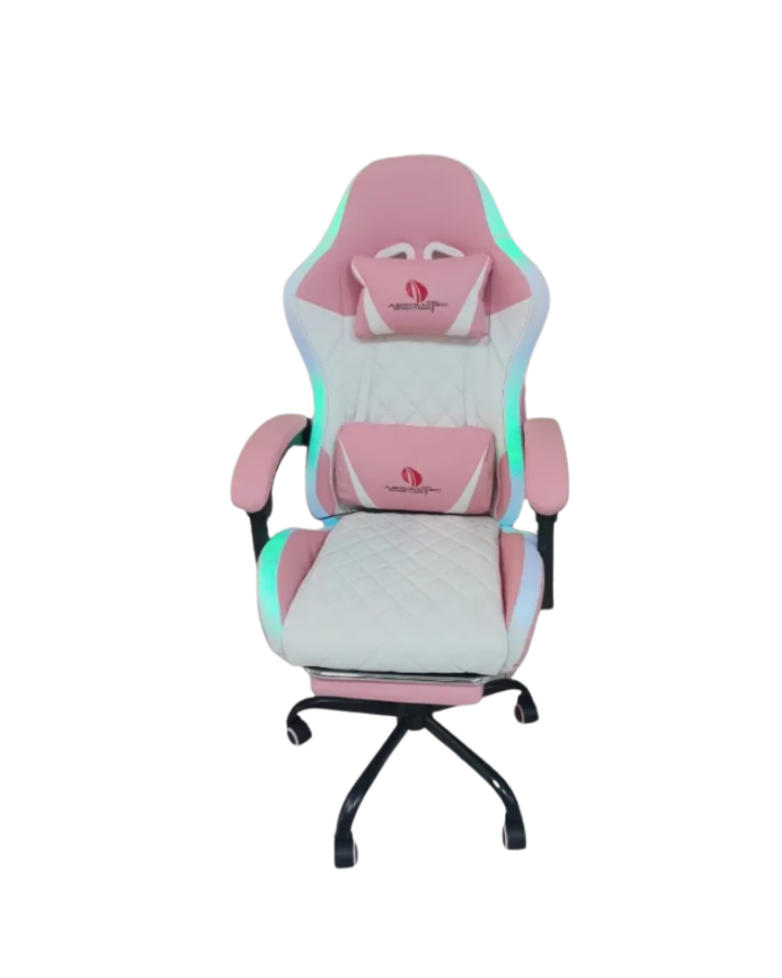 Silla Gamer Absolutec 507 RGB - Rosa y Blanco